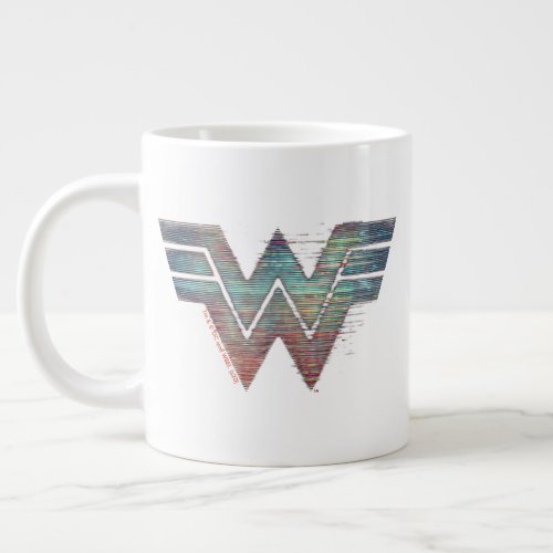 WW84  Wonder Woman TV Static Logo Giant Coffee Mug