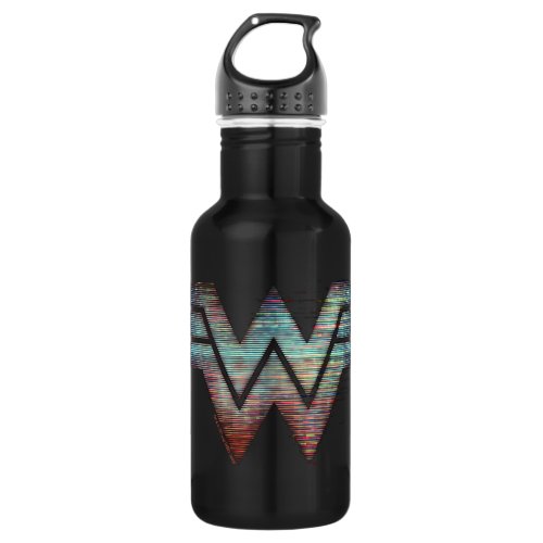 WW84  Wonder Woman TV Static Logo Stainless Steel Water Bottle