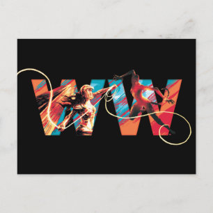 WW84   Wonder Woman Vs. The Cheetah WW Logo Invitation Postcard