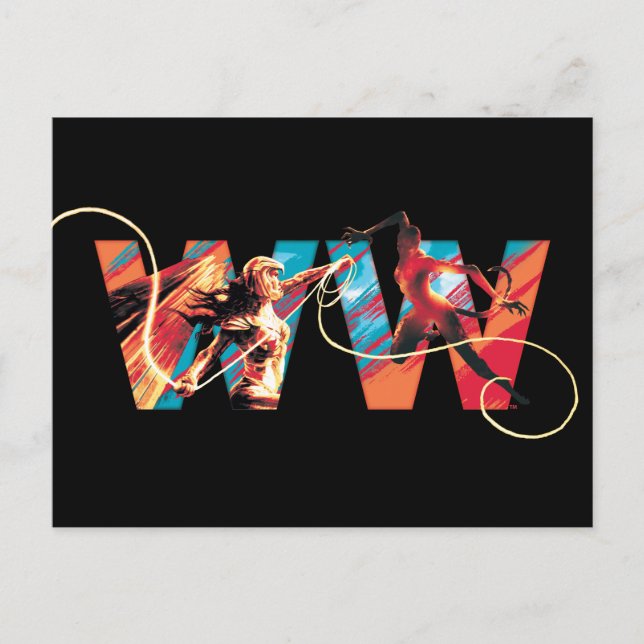 WW84 | Wonder Woman Vs. The Cheetah WW Logo Invitation Postcard (Front)