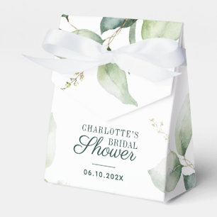 Wwatercolor Eucalyptus Botanical Bridal Shower Favor Boxes