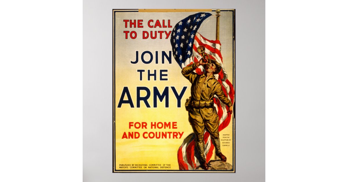 WWI American recruiting poster | Zazzle