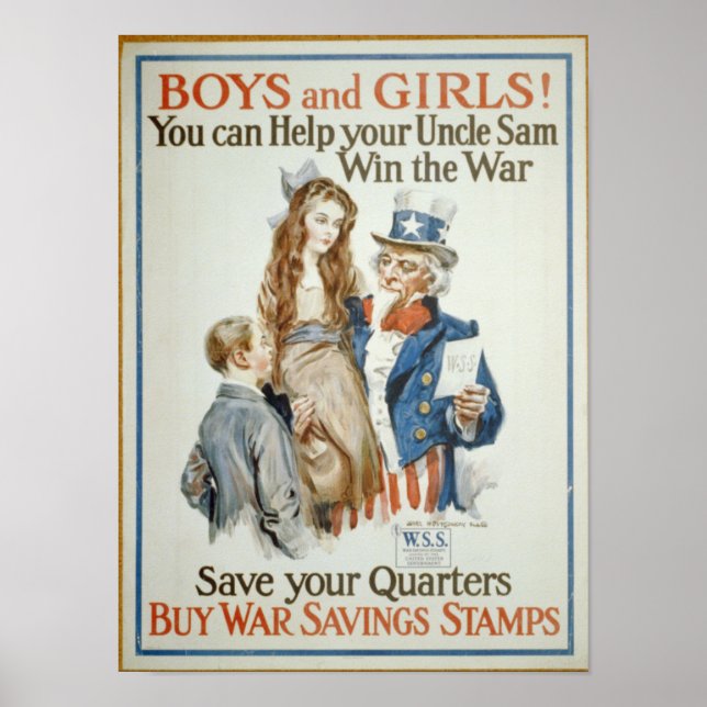 WWI Buy War Savings Stamps Poster (Front)