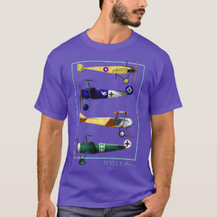 WWI Fighters Airplanes Vintage T-Shirt