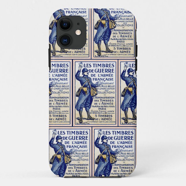 WWI French War Stamps Case-Mate iPhone Case (Back)