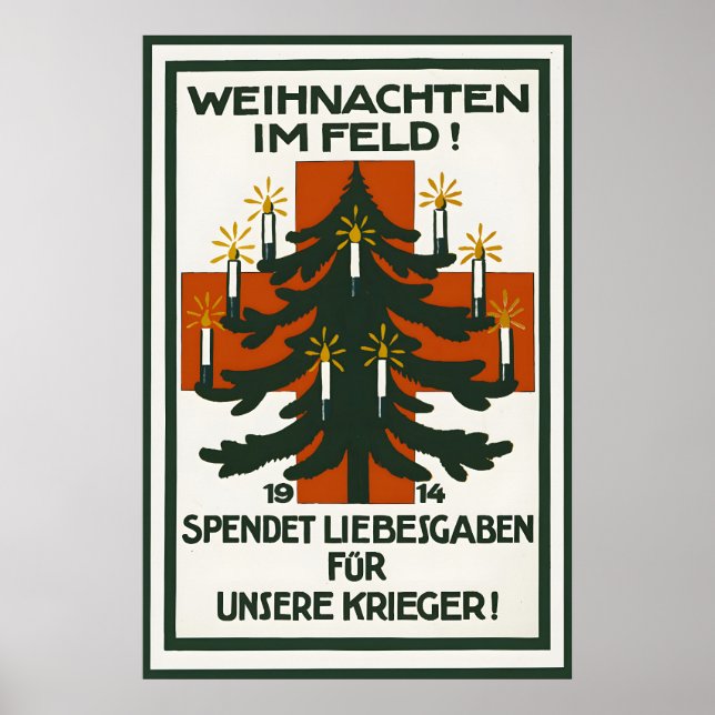 WWI German Propaganda Poster Christmas in the (Front)