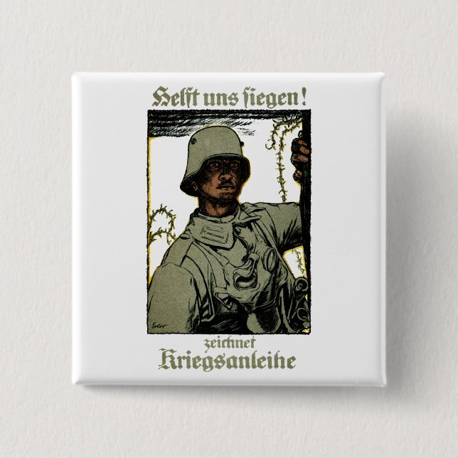 WWI German War Bond Poster Button (Front)