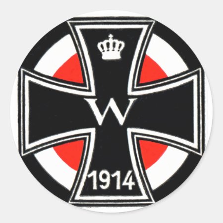Wwi Iron Cross Classic Round Sticker