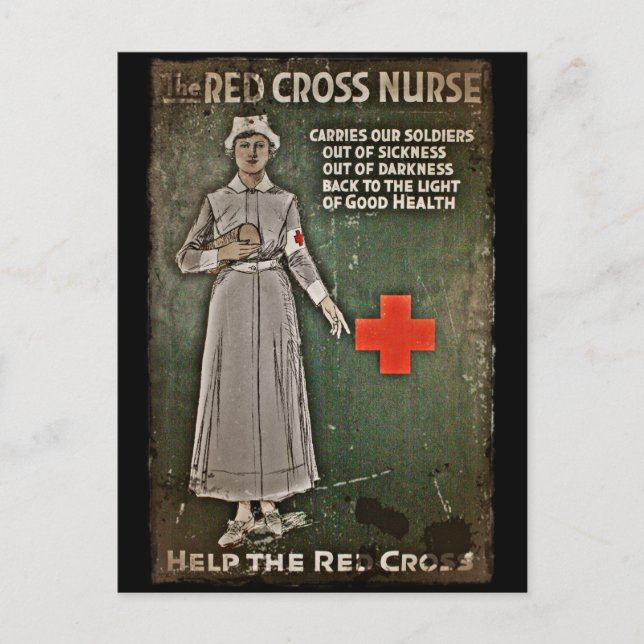 WWI Nurse Fund Raising Images Postcard (Front)