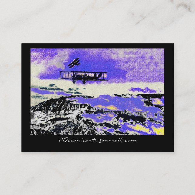 WWI Planes Practicing Attacks Business Card (Front)