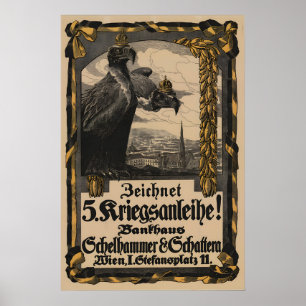 WWI Poster Imperial Austria Hungary War Bonds Art