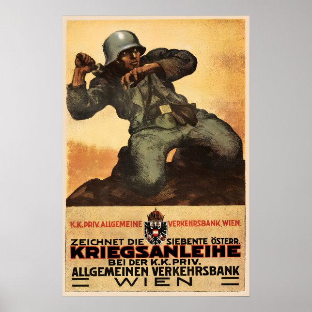 WWI Propaganda Poster Imperial Austria Hungary War (Front)