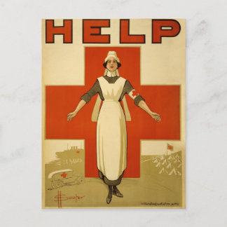 WWI Red Cross Nursen original poster Postcard
