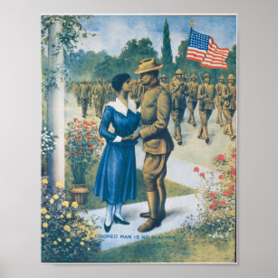 WWI Replica Poster: Colored Man is No Slacker Poster