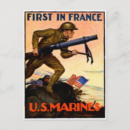 Wwi Us Marines Postcard