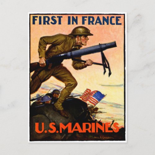 WWI US Marines Postcard