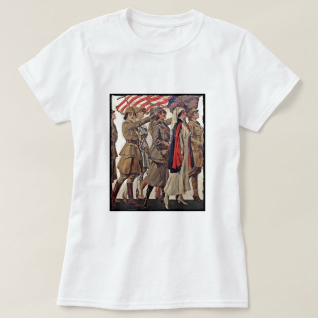 WWI Women Nursing Recruiters T-Shirt (Design Front)