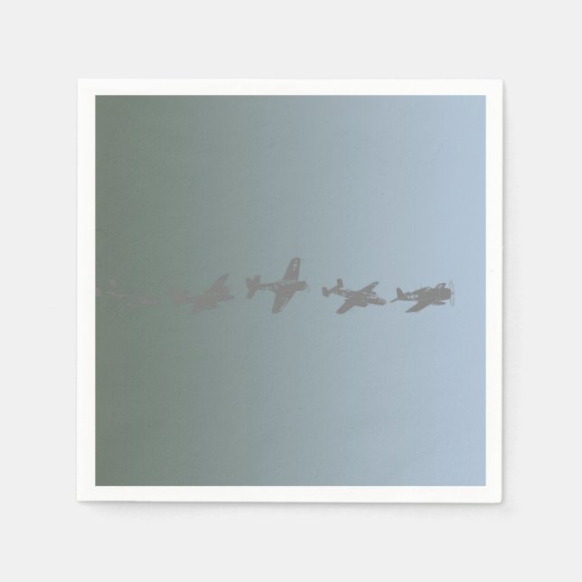 WWII Aircraft Paper Napkins (Front)