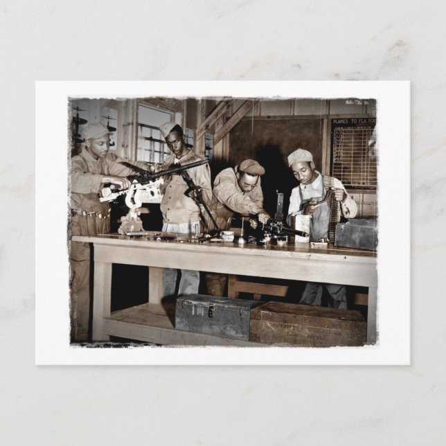 WWII Airmen Armorers Postcard (Front)