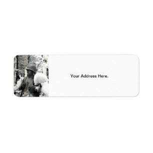 WWII American Soldier in Bastogne Label