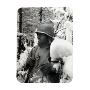 WWII American Soldier in Bastogne Magnet