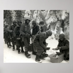 WWII American Soldiers in Belgium Poster