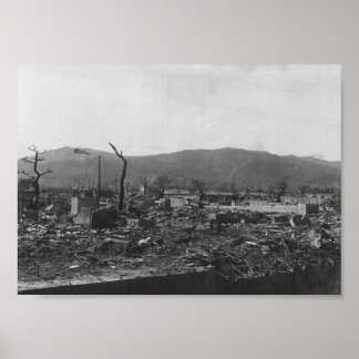 WWII Atomic Bomb Photo of Hiroshima Poster