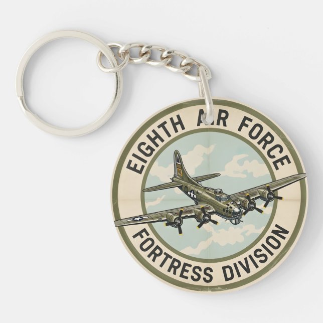 WWII B-17 Eighth Air Force Fortress Division Keychain (Front)