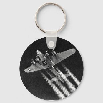Wwii B-17 In Flight Keychain by historicimage at Zazzle