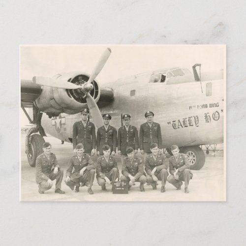 WWII B_24 Crew Postcard
