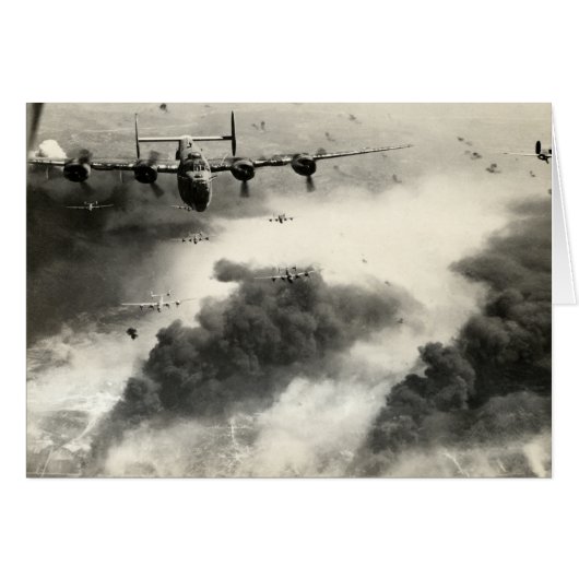 WWII B-24s over Ploesti Oil Fields (Front Horizontal)