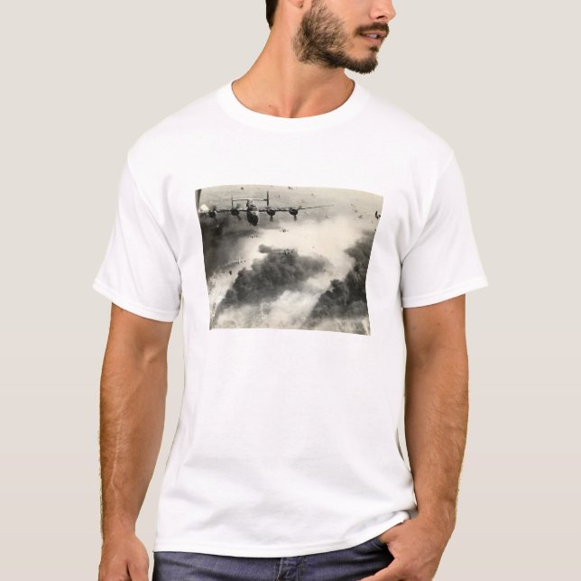 WWII B-24s over Ploesti Oil Fields T-Shirt (Front)