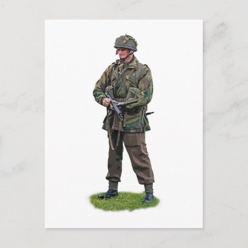 WWII British Paratrooper Postcard