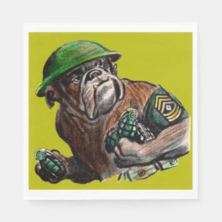 WWII bulldog dog soldier Sgt. Rover Napkins