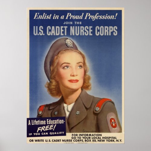 WWII Cadet Nurse Corps Poster