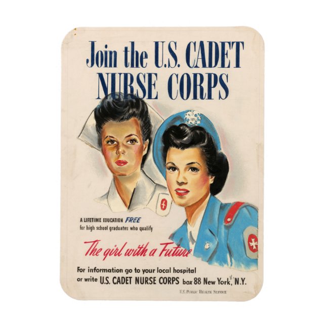 WWII Cadet Nurse Magnet (Vertical)