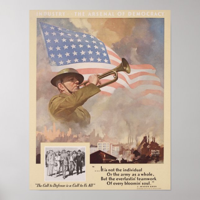 WWII Call to Defense Poster (Front)
