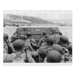 WWII DDay US Troops On Landing Craft Jigsaw Puzzle