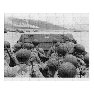WWII DDay US Troops On Landing Craft Jigsaw Puzzle