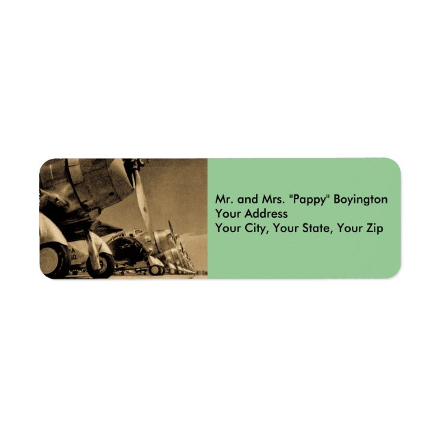 WWII Douglas SBD Dauntlesses Fighter Planes Label (Front)