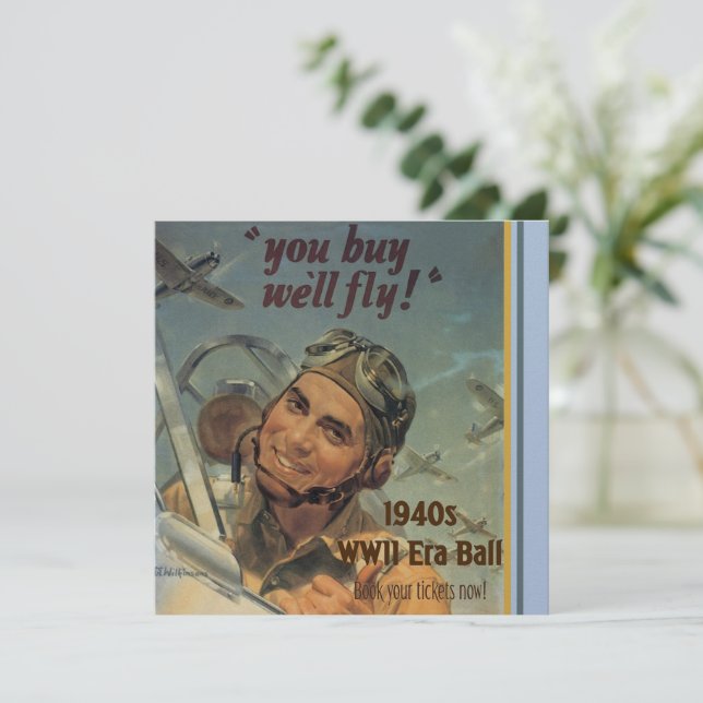 WWII Era Invitation (Standing Front)