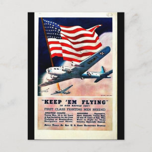 Wwii Flying1 Postcard
