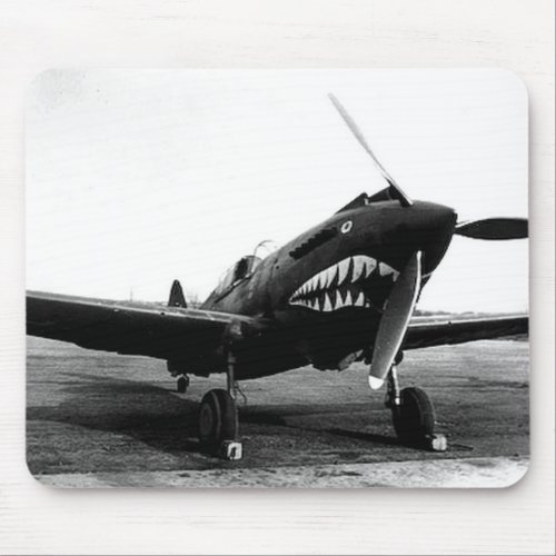 WWII Flying Tigers Curtiss P_40 Fighter Plane Mouse Pad