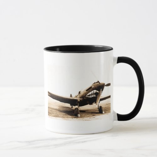 WWII Flying Tigers Curtiss P_40 Fighter Plane Mug