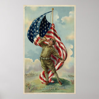 WWII For Liberty, Civilization and Humanity Poster