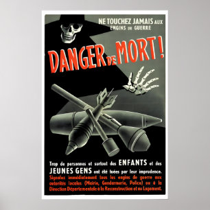 WWII France Poster 1944 Public Warning concerning