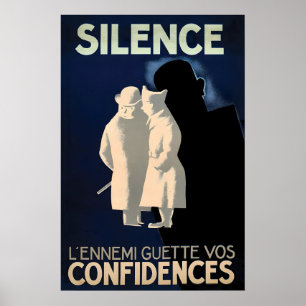 WWII French Propaganda Poster German Spies