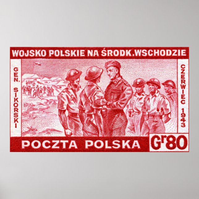 WWII General Sikorski Poster (Front)
