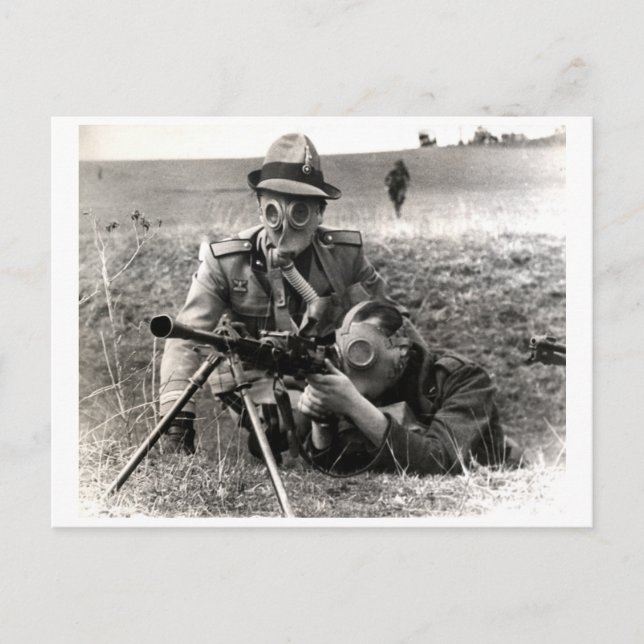 WWII Italian Soldiers Postcard (Front)