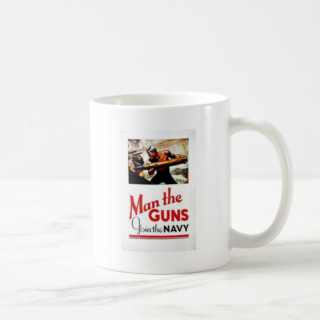 Wwii Man The Guns Coffee Mug (Right)